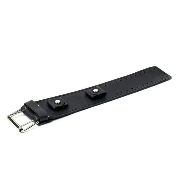 USA Made Extra Wide Black Leather Replacement Watch Band