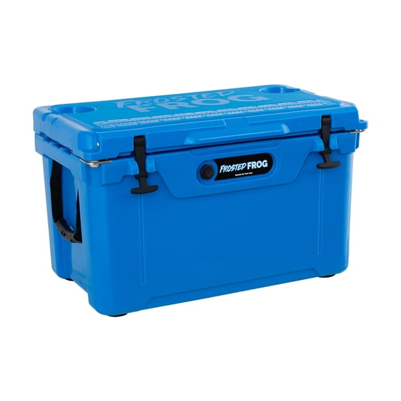 USA Made Frosted Frog Blue 45 Quart Ice Chest Heavy Duty High Performance Roto-Molded Cooler
