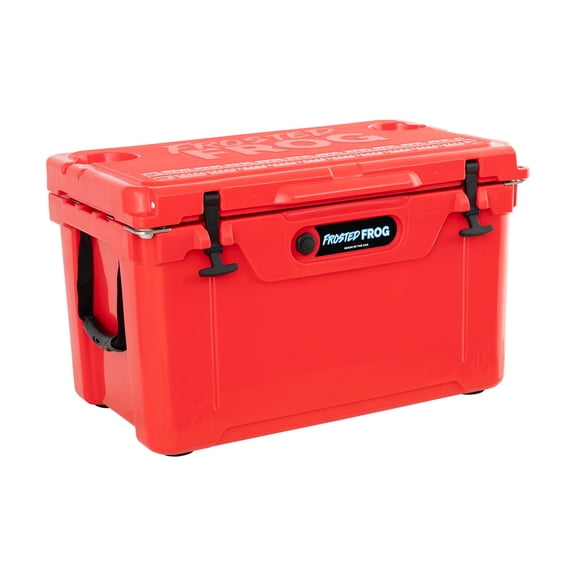 USA Made Frosted Frog Red 45 Quart Ice Chest Heavy Duty High Performance Roto-Molded Cooler