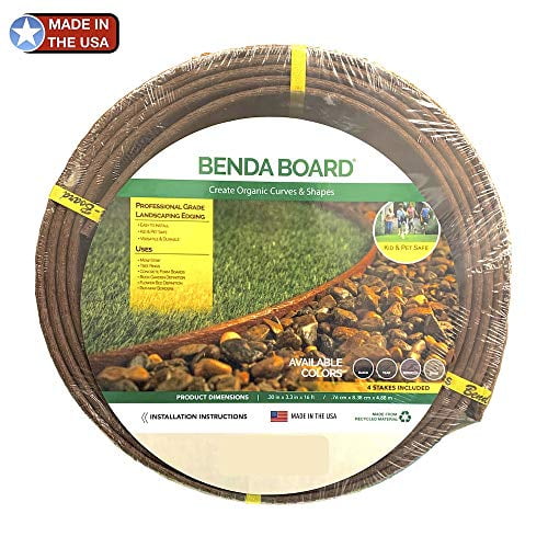 Brown Heavy Duty Landscape Edging Bender Board Kit with Stakes