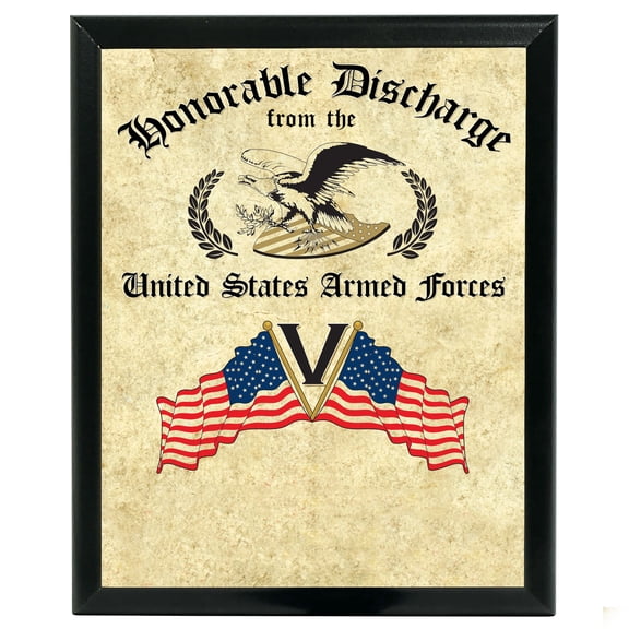 USA Made Honorable Discharge Custom Wall Plaque