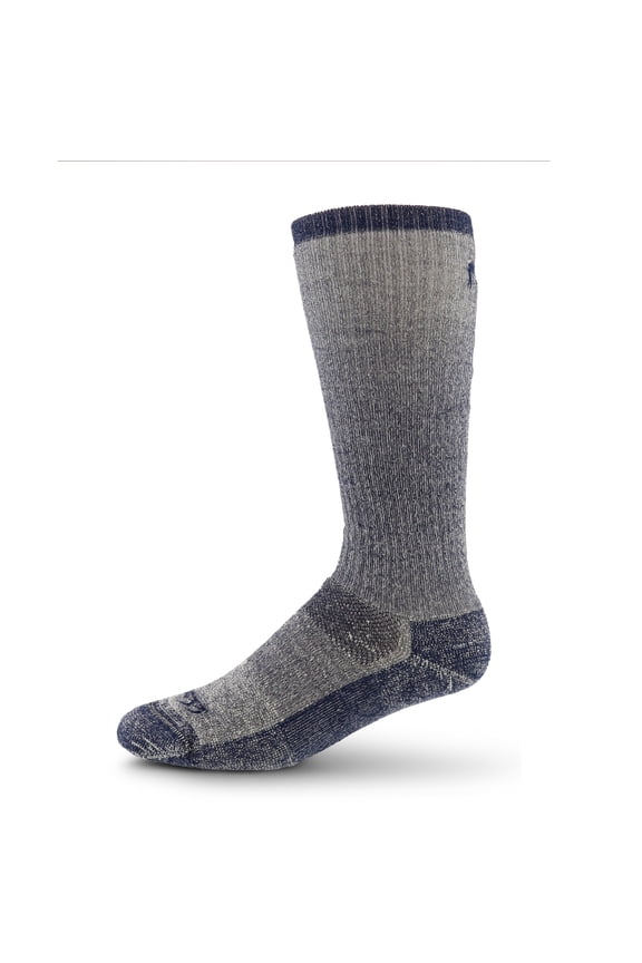 USA Made - Over the Calf Socks - Expedition Weight - Mountaineering Socks - Merino Wool - Mountain Heritage - Denim Heather - Large