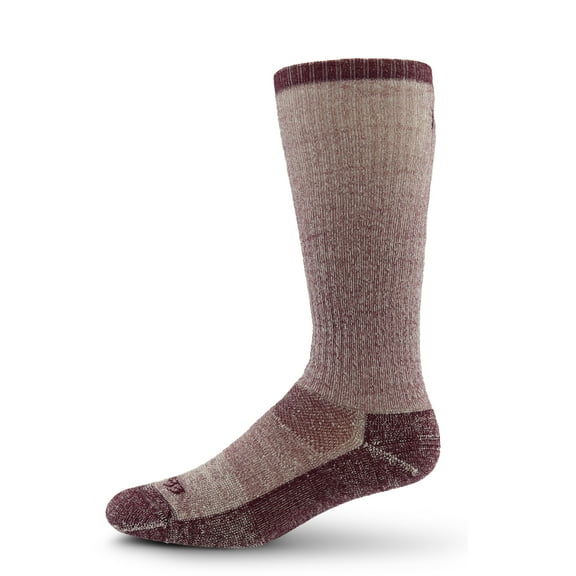 USA Made - Over the Calf Socks - Expedition Weight - Mountaineering Socks - Merino Wool - Mountain Heritage - Wine - Small