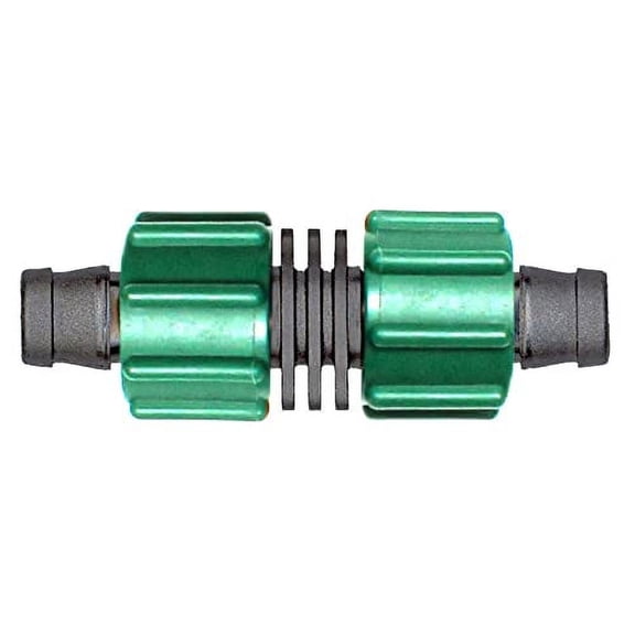 USA Made - Premium Drip Tape Irrigation Tubing (Coupling, 25 Pack) (5/8" - 1/2" or .625" - .645") Universal Perma-Loc Connector Barbed Locking Fitting - Fits All Brands 16mm Drip Tape AG Tubing