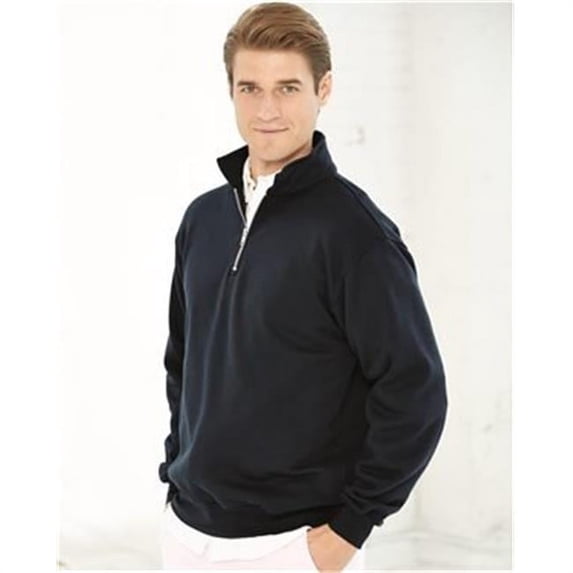 USA-Made Quarter-Zip Pullover Sweatshirt, Cardinal - 3XL