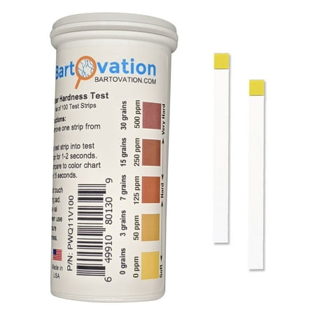 Bartovation Water Hardness Test Strips for Drinking and Tap Water, 100 Count