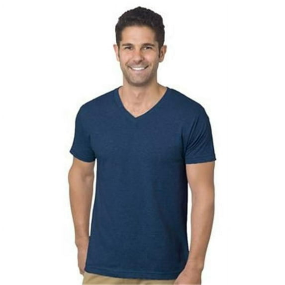 USA-Made V-Neck T-Shirt, Charcoal - 2XL