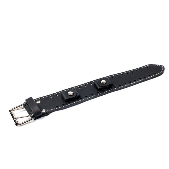 USA Made Wide Black Leather Watch Band Strap