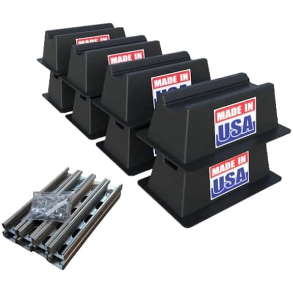 USA Made8-Pack Rooftop Pipe Support 11.75" x 8" 1000 lbs Capacity UV-Resistant, Strong & Durable Plastic Blocks Ideal for Conduit & PVC Support$$Tools & Hardware Other