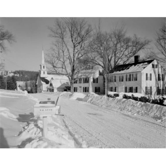 USA Main Street with Rural Mail Boxe Poster Print - 18 x 24 in.