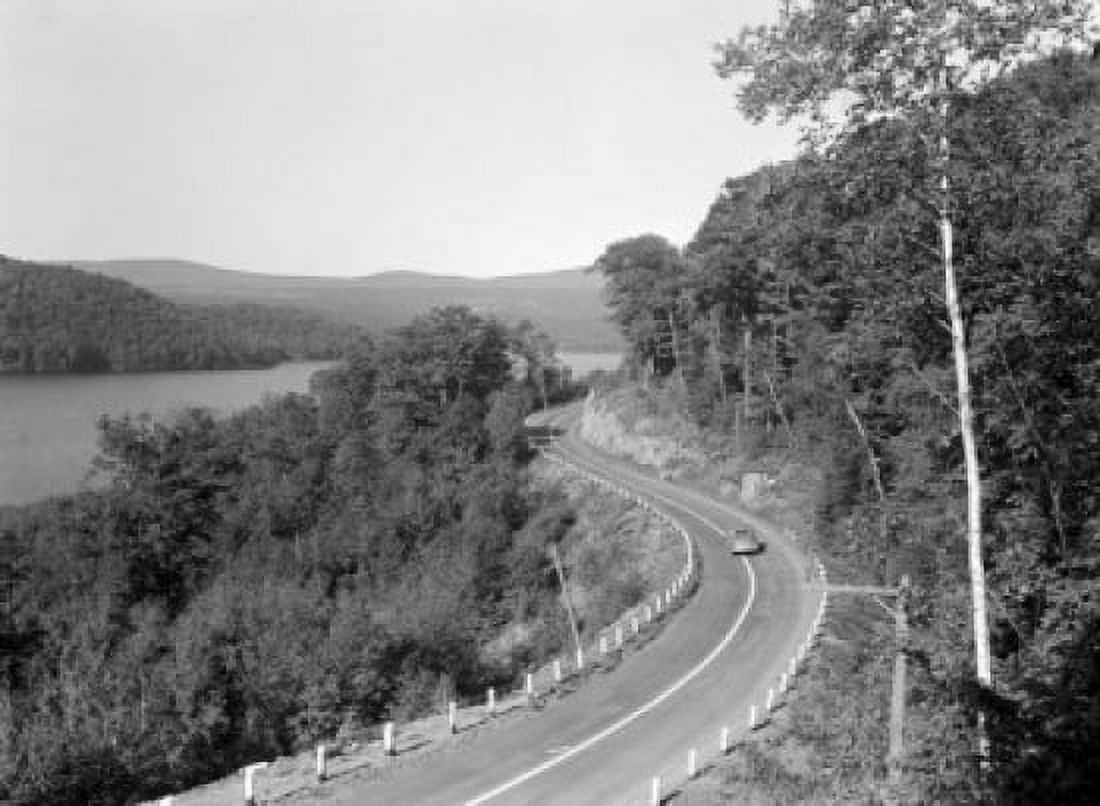 USA Maine Bingham Car on country road Canvas Art - (24 x 36)