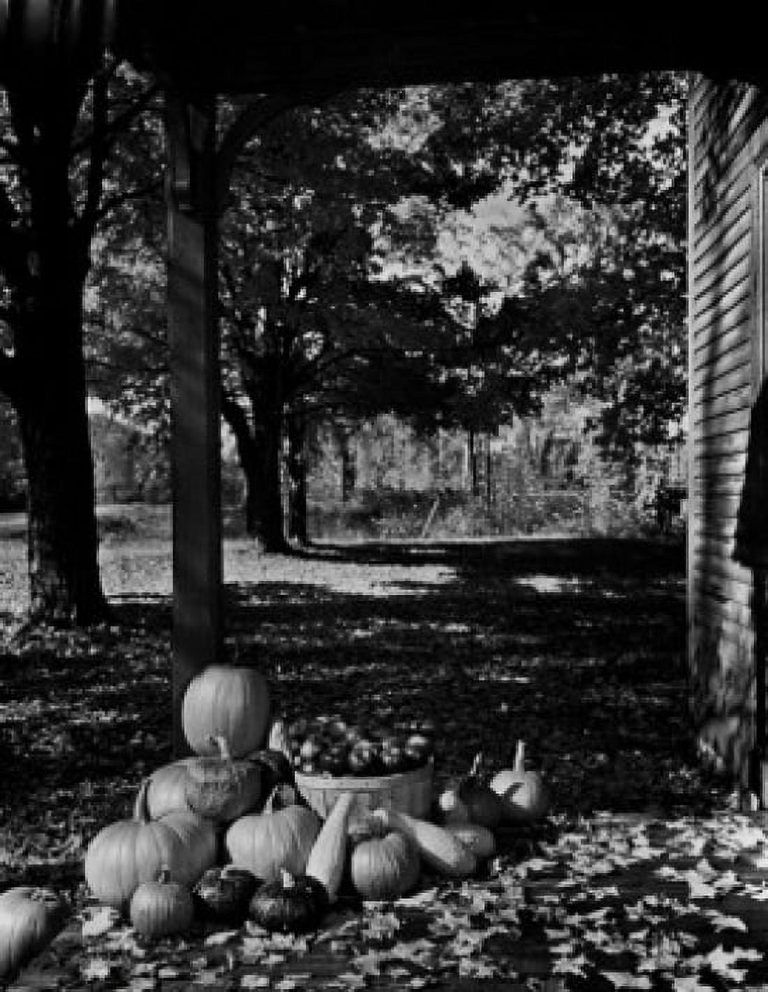 USA Maine Gilead autumn leaves fruits and vegetables on porch Canvas Art - (24 x 36)