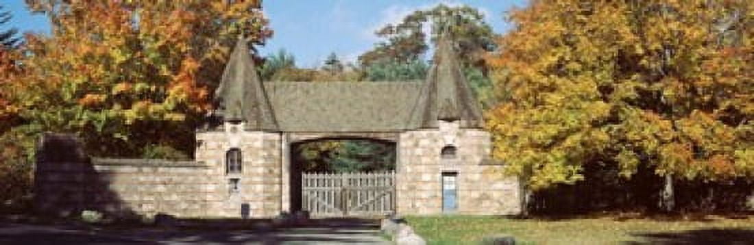 USA Maine Mount Desert Island Acadia National Park Jordan Pond Gatehouse Facade of a building Canvas Art - Panoramic Images (18 x 6)