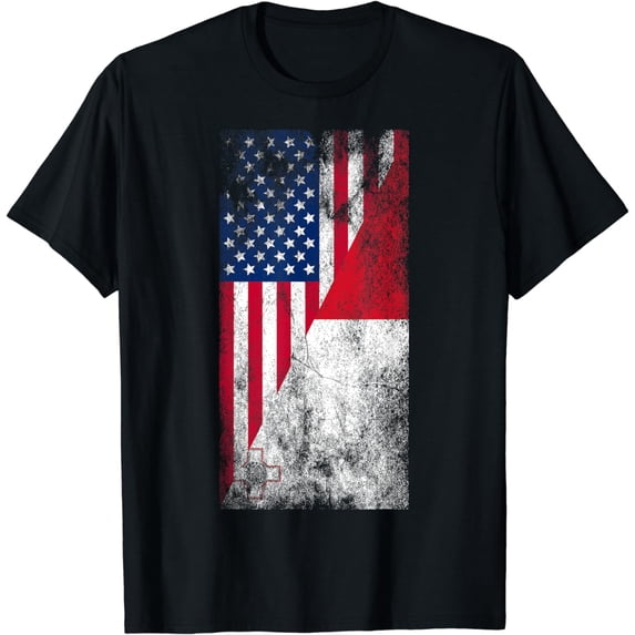 USA Malta Flags - United States of America, Maltese T-Shirt