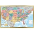thumbnail image 1 of USA Map 2023 Wall Poster, 22.375" x 34" Framed, 1 of 6