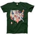 thumbnail image 1 of USA Map Christian Patchwork T-Shirt – Bible Verse States Tee with Patriotic Faith Design – 4th of July Shirt for Women, Faith-Based America Map Top, Scripture Tee, 1 of 7