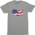 thumbnail image 1 of USA Map Flag U.S.A. Ameican Flag United States 4 Colors To Choose Mens T-Shirt, 1 of 4