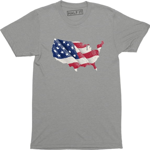 USA Map Flag U.S.A. Ameican Flag United States 4 Colors To Choose Mens T-Shirt
