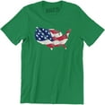 thumbnail image 1 of USA Map Flag U.S.A. Ameican Flag United States 4 Colors To Choose Mens T-Shirt, 1 of 4