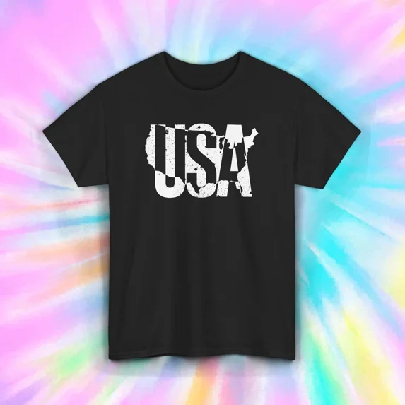 USA Map Graphic Patriotic Design American Pride Gift Unisex T-Shirt, up to size 5XL