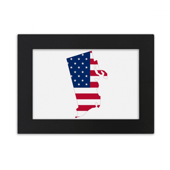 USA Map Stars Stripes Flag Desktop Photo Frame Ornaments Picture Art Painting
