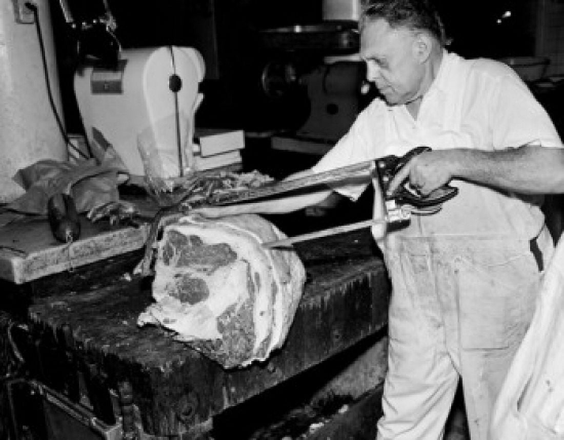 USA Massachusetts Boston Cutting sirloin steaks Canvas Art - (24 x 36)
