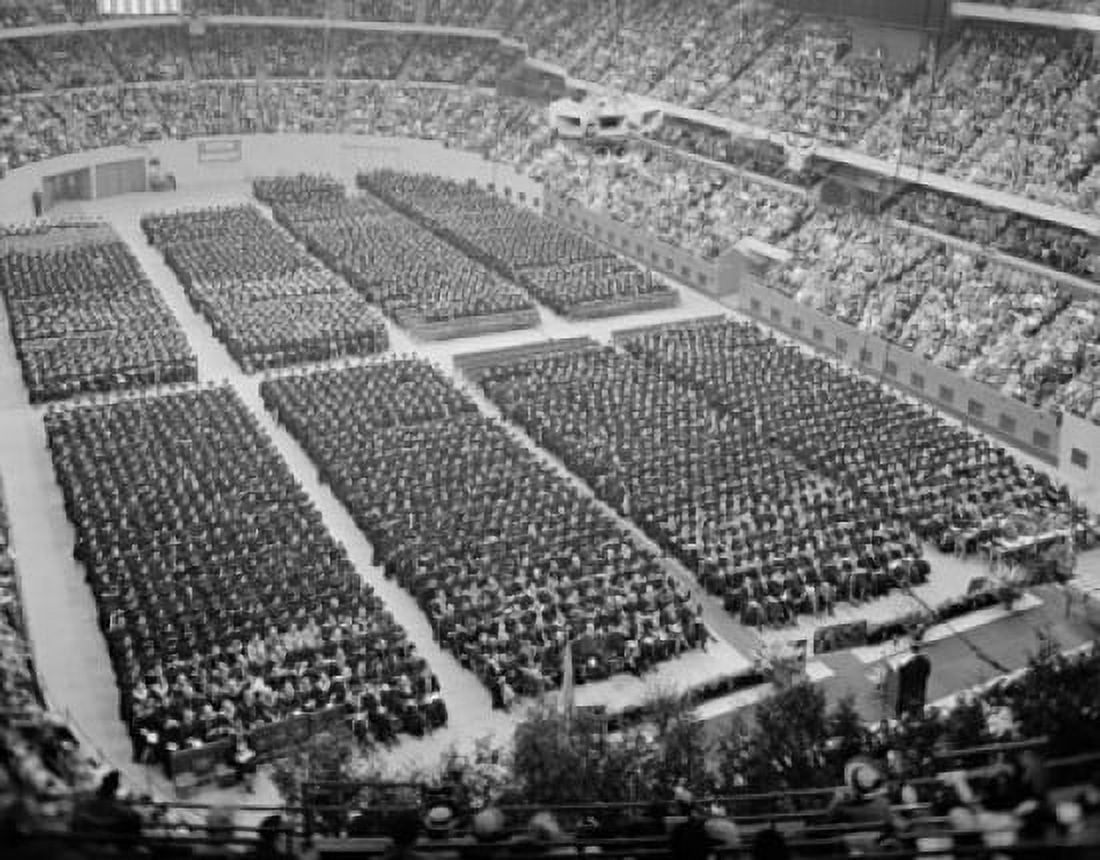 USA Massachusetts Boston Garden crowd at Boston University Commencement Canvas Art - (18 x 24)