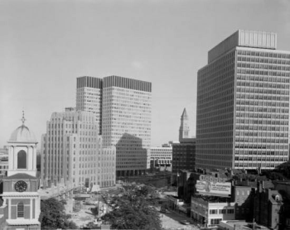 USA Massachusetts Boston Government Center Canvas Art - (24 x 36)