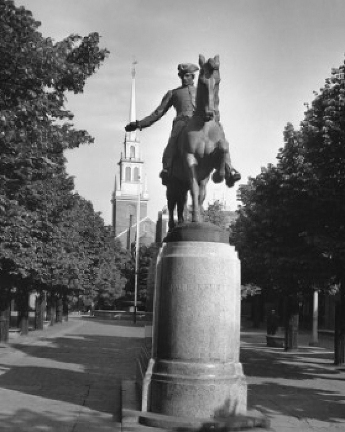USA Massachusetts Boston Low angle view of Paul Revere Statue Canvas Art - (24 x 36)