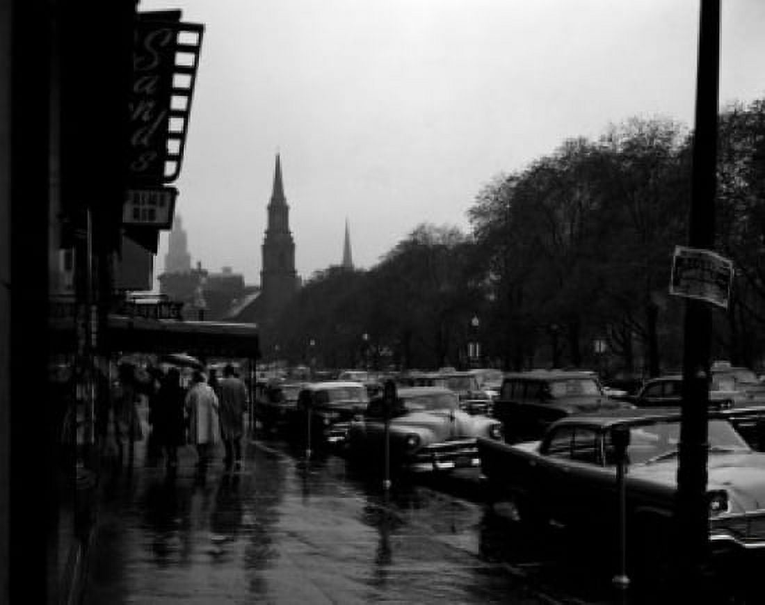 USA Massachusetts Boston Street scene Canvas Art - (18 x 24)