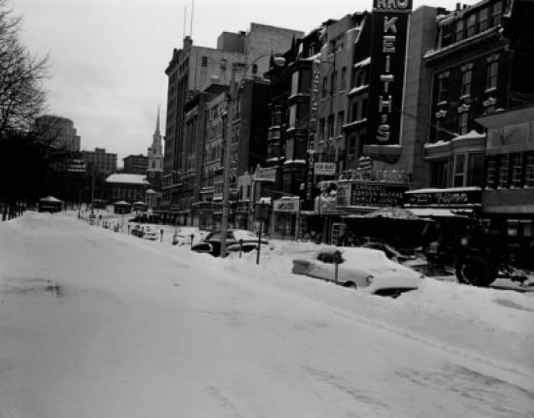 USA Massachusetts Boston Tremont Street in 17th of March 1956 Canvas Art - (18 x 24)