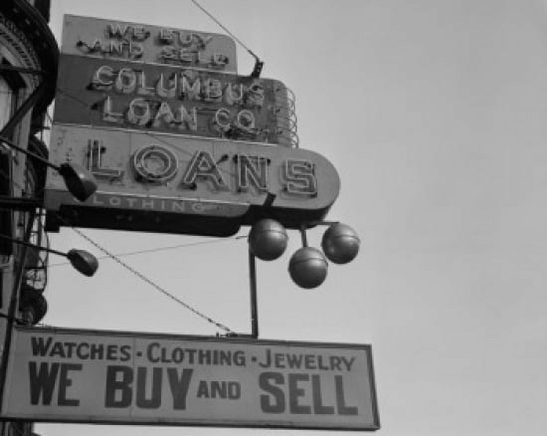 USA Massachusetts Boston commercial signs on building Canvas Art - (24 x 36)
