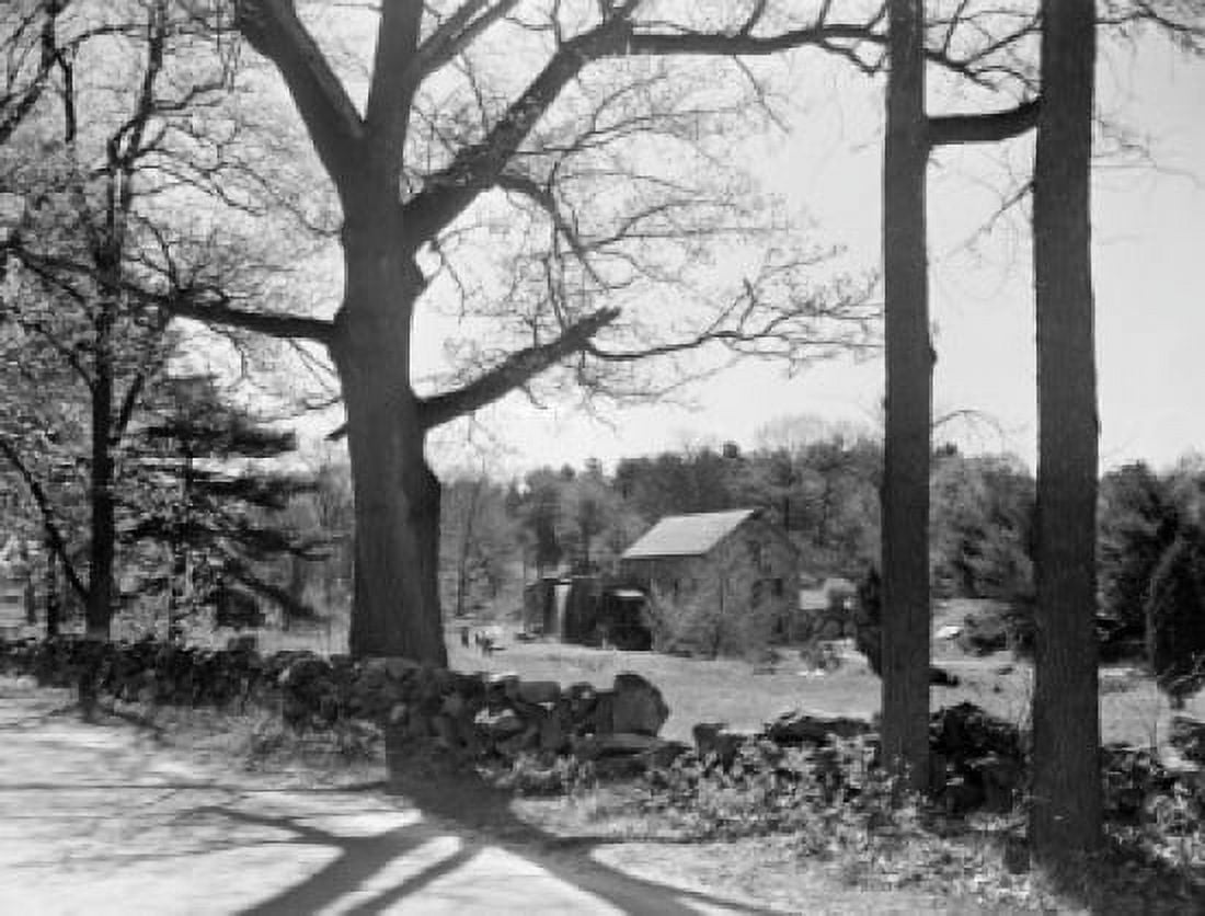 USA Massachusetts Budbury Water mill Canvas Art - (18 x 24)