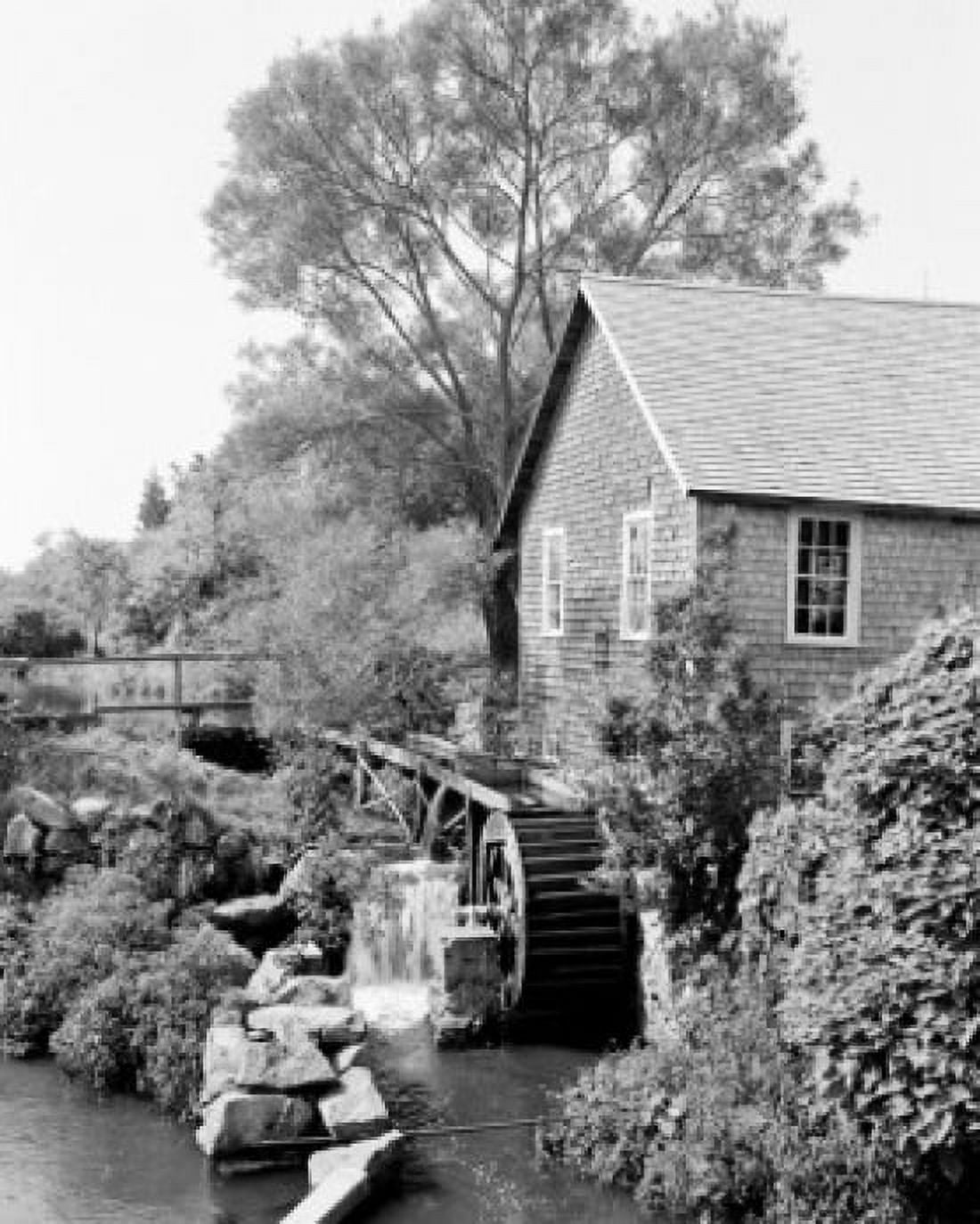 USA Massachusetts Cape Cod Brewster Old water wheel Canvas Art - (24 x 36)