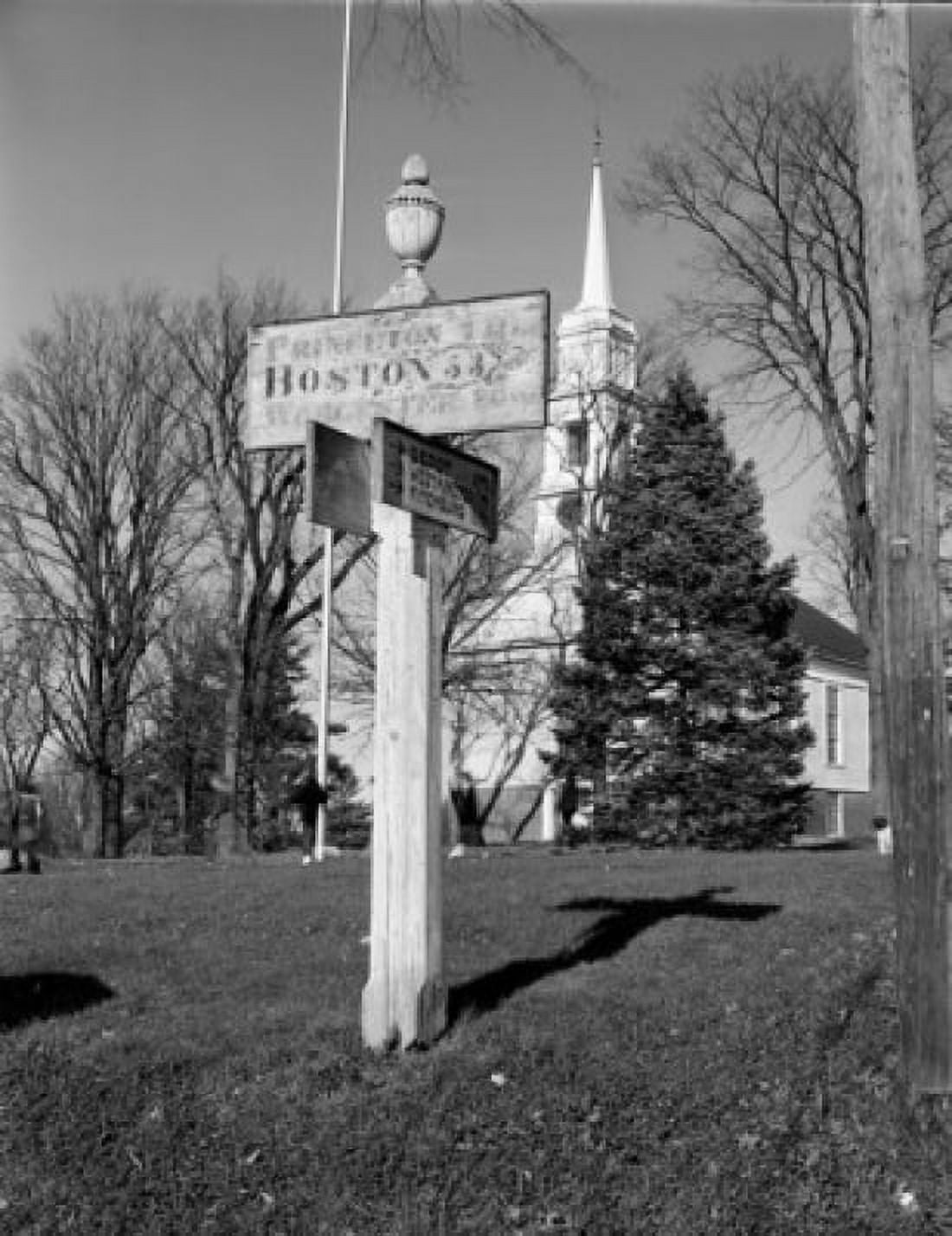 USA Massachusetts Hubbardston information sign Canvas Art - (18 x 24)
