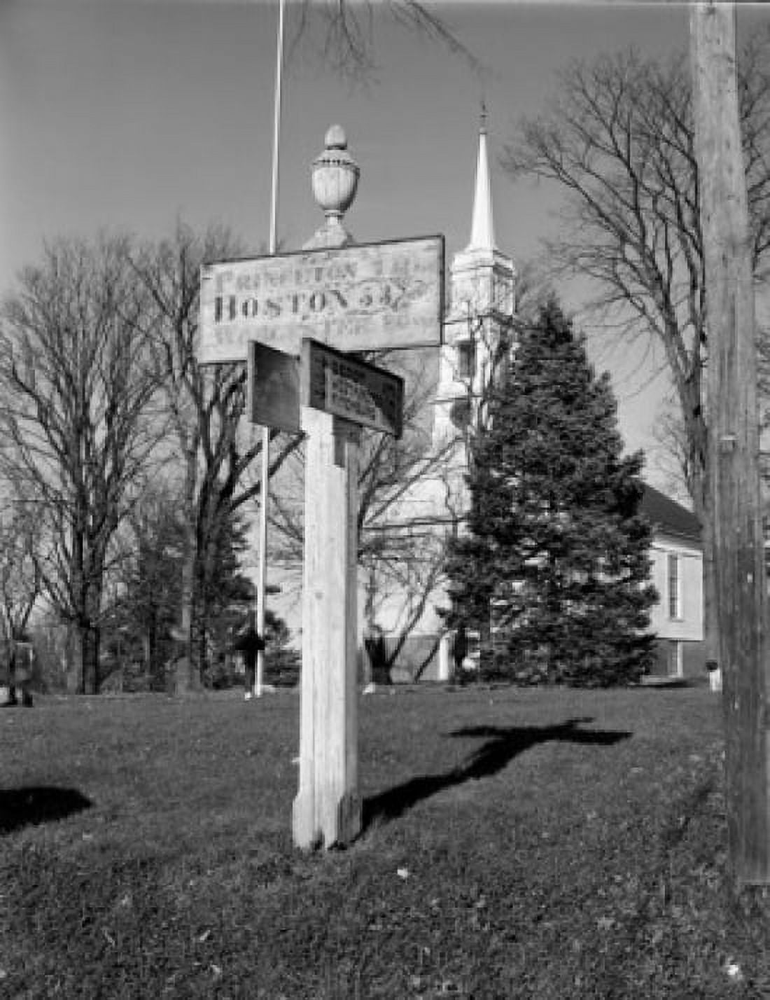 USA Massachusetts Hubbardston information sign Canvas Art -  (24 x 36)