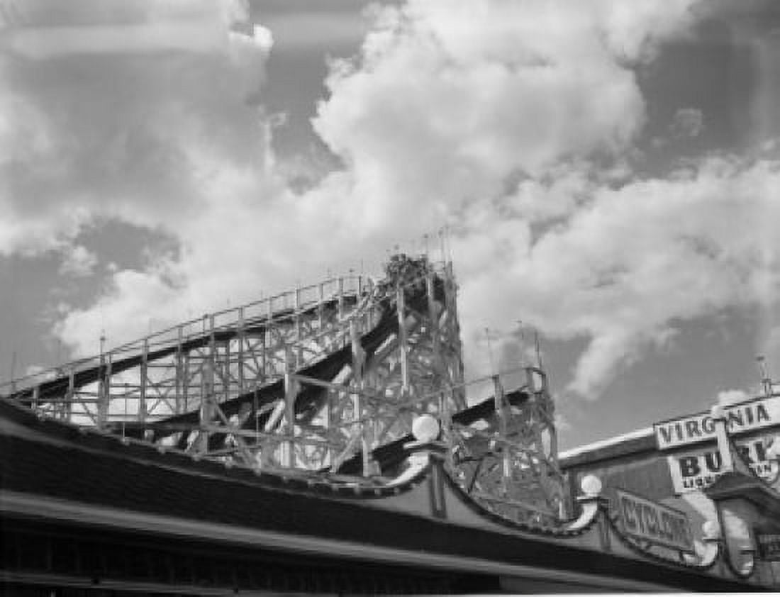 USA Massachusetts Suffolk County Revere Roller Coaster low angle view Canvas Art - (24 x 36)