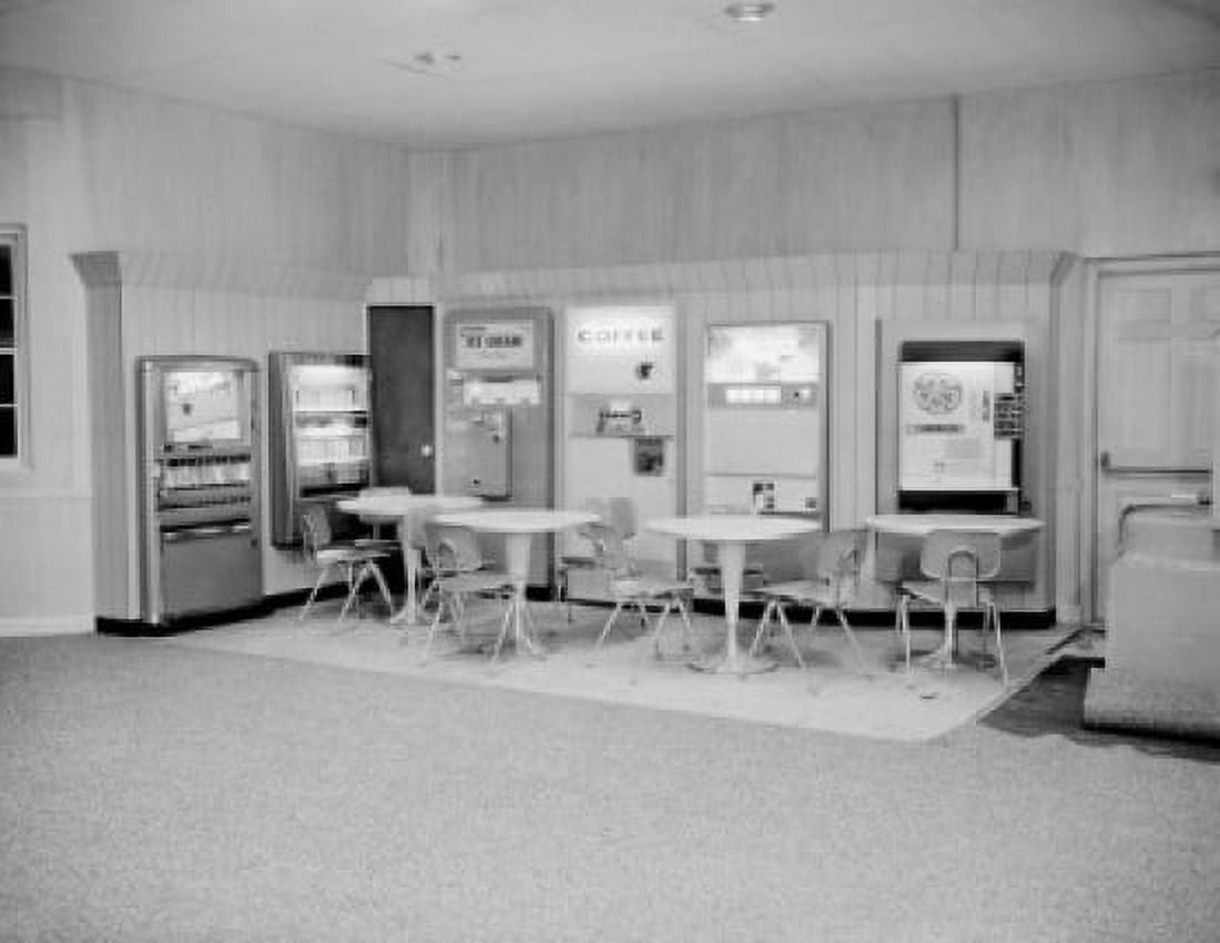 USA Massachusetts Worcester Refreshment dispensers at bowling alley Canvas Art - (24 x 36)