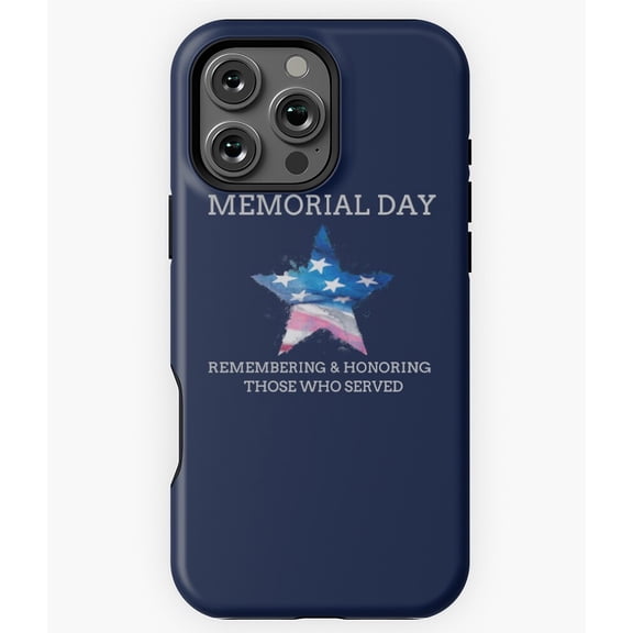 USA Memorial Day Star Patriotic Phone Case for iPhone 16 15 14 13 12 11 Pro Max