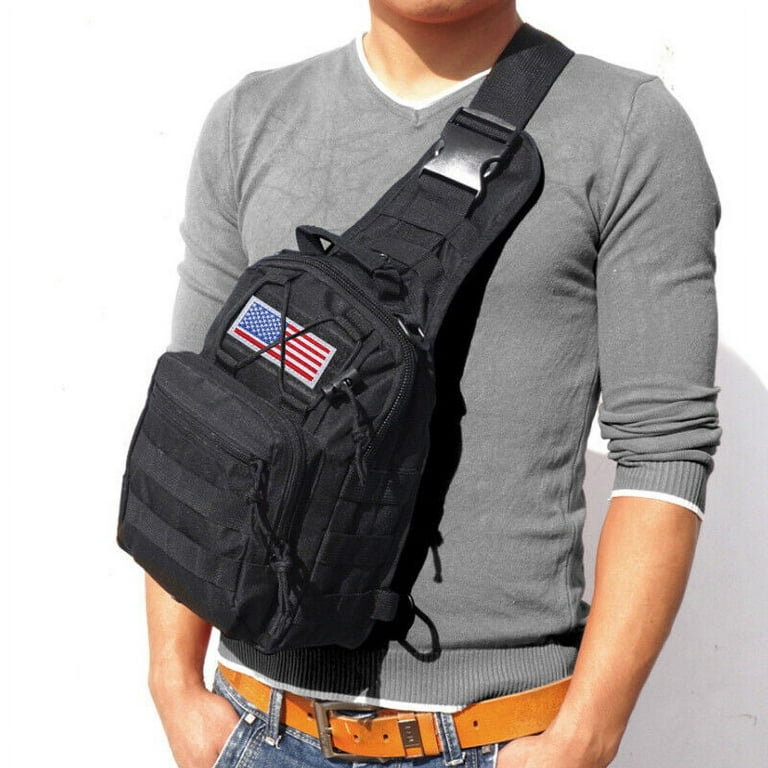 USA Men Backpack Tactical Sling Chest Bag Assault Pack Messenger Shoulder Bag Walmart