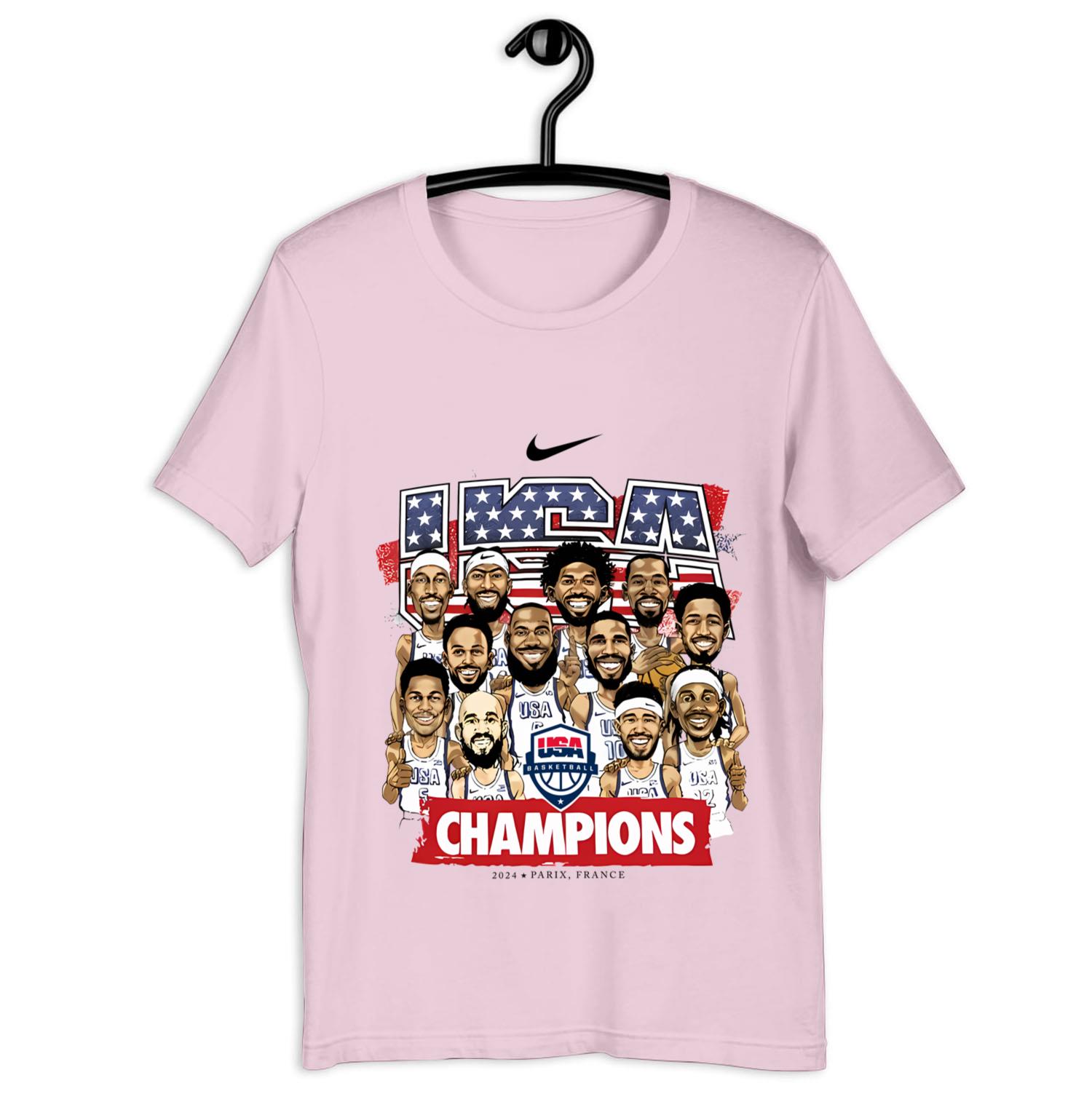 USA Men®s Basketball 2024 Summer Olympics Gold Medal Team Caricature