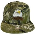 thumbnail image 1 of USA Men's Patriotic Eagle Head & Side Flag Adjustable Snapback Baseball Cap (Hunting Camo), 1 of 4
