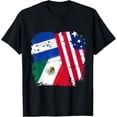 thumbnail image 1 of USA Mexico Honduras Flags T-Shirt, 1 of 4