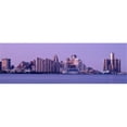 thumbnail image 1 of USA, Michigan, Detroit, twilight Poster Print (36 x 12), 1 of 1