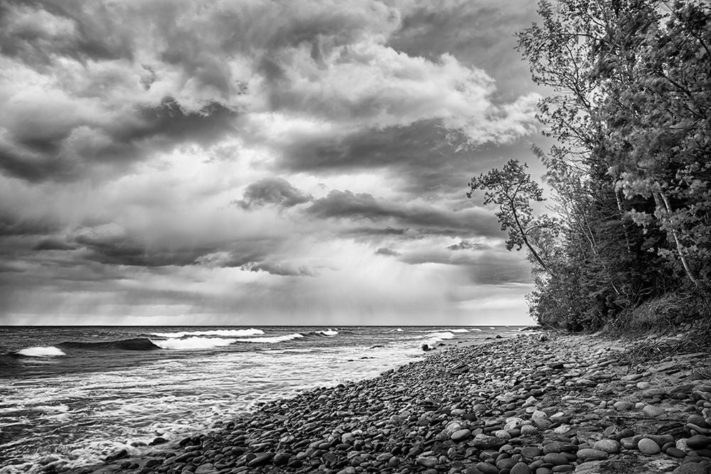 USAMichiganMunising Receding storm clouds at Pictured Rocks National