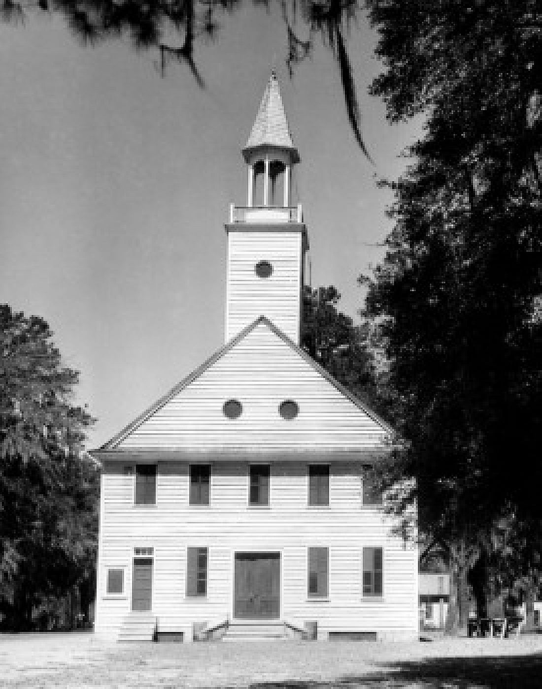USA Midway Georgia Facade of church Canvas Art - (24 x 36)