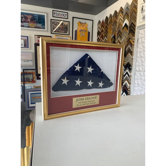 USA Military Funeral Flag Picture Frame