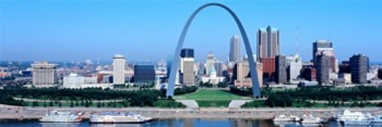 USA Missouri St Louis Gateway Arch Canvas Art - Panoramic Images (36 x 12)