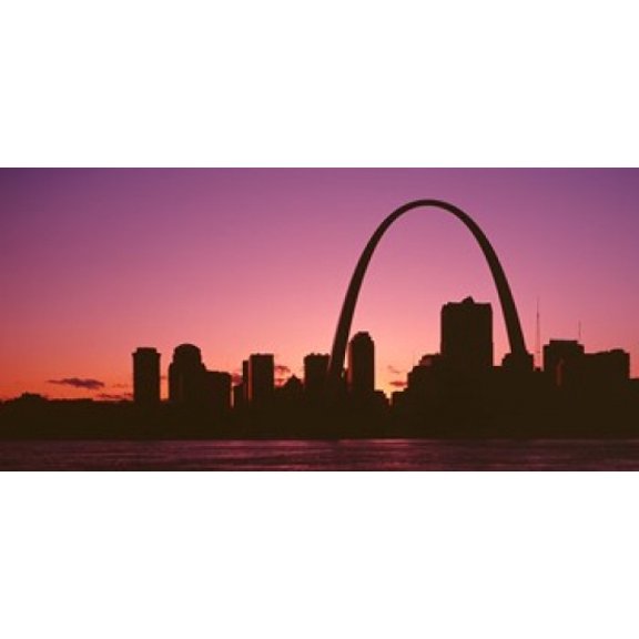 USA Missouri St Louis sunset Canvas Art - Panoramic Images (24 x 12)