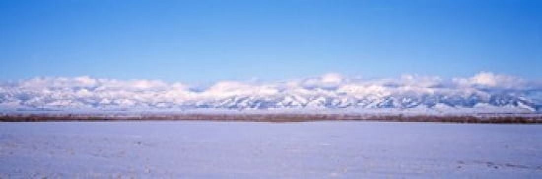 USA Montana Bozeman Bridger Mountains Canvas Art - Panoramic Images (18 x 6)